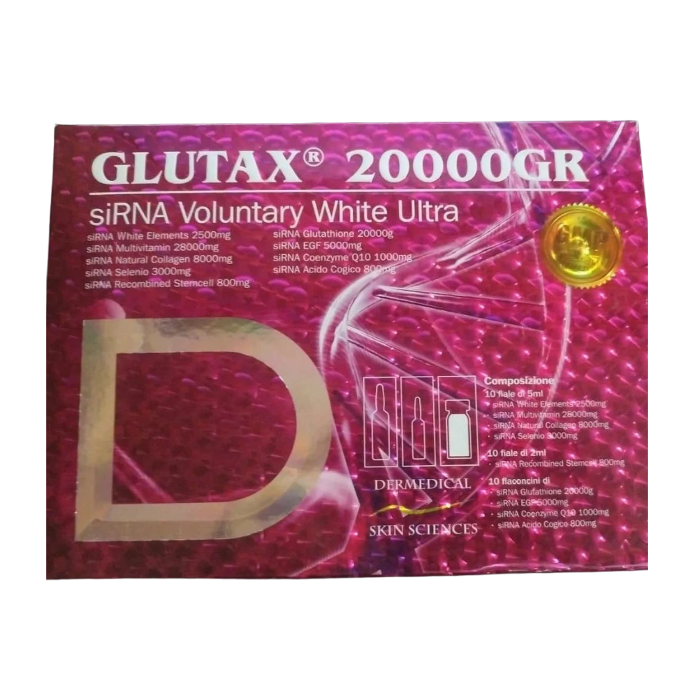Glutax 20,000 GR siRNA Voluntary White Injection – Ultra-Potent 10-Session